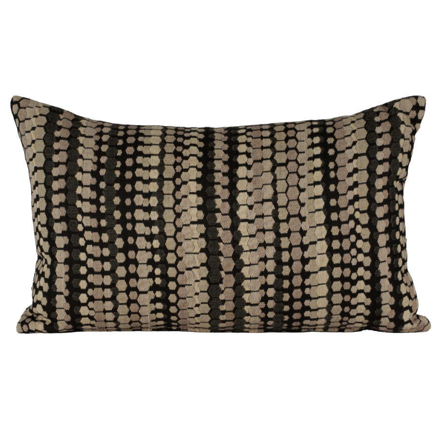 12x20" Brown Beaded Lumbar (Set of 2)