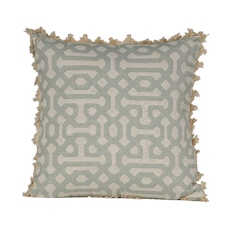 20" Fretwork Mist Fringe Toss (Set of 2)