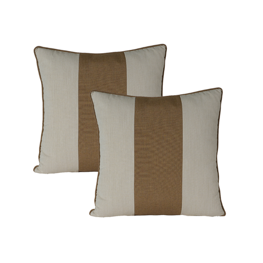 20" Beige Colorblock Toss (Set of 2)