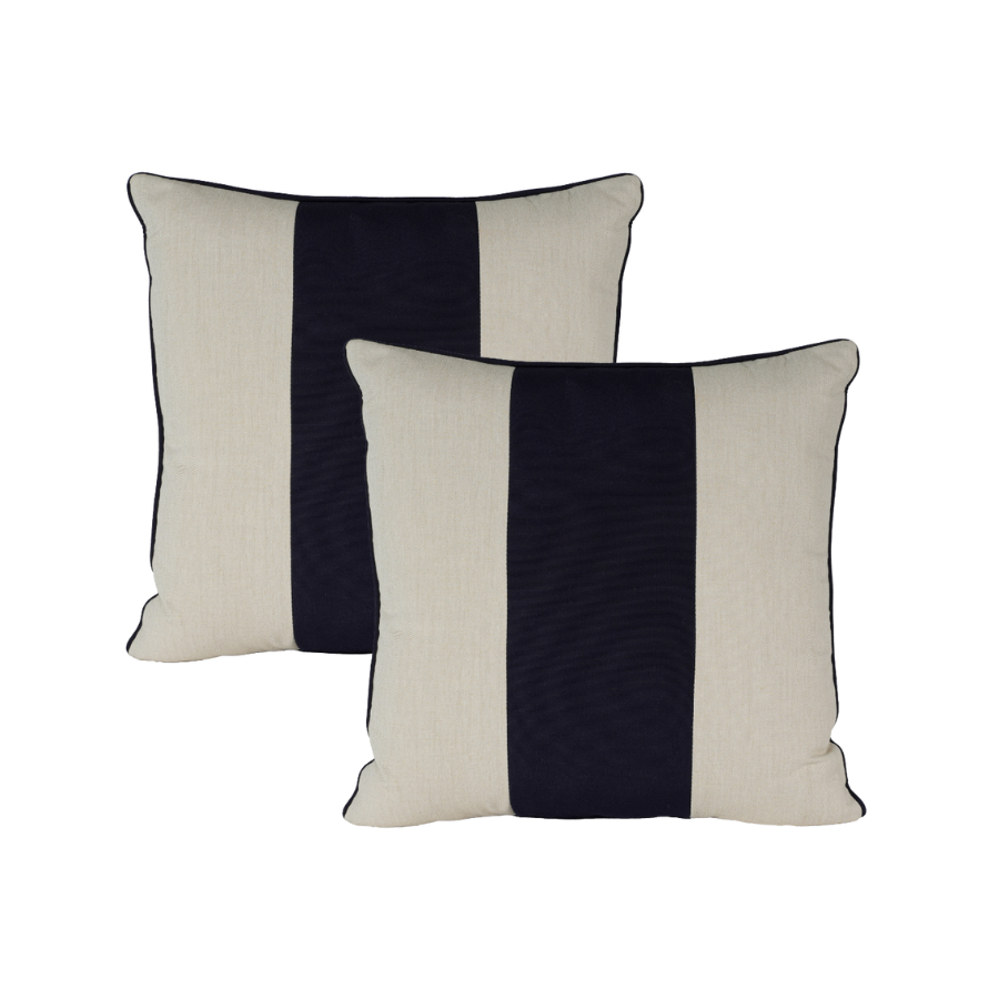 20" Black Color Block Toss (Set of 2)