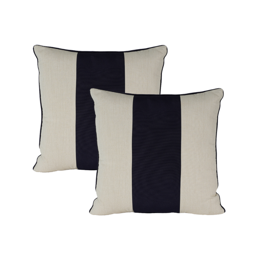 20" Black Color Block Toss (Set of 2)