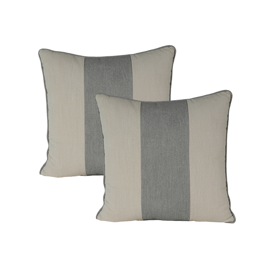 20" Grey Color Block Toss (Set of 2)