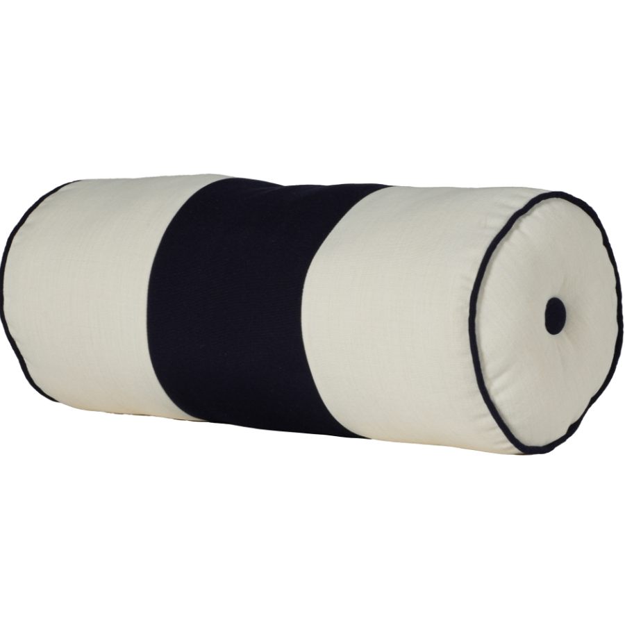 8x20" Navy Color Block Bolster (Set of 2)