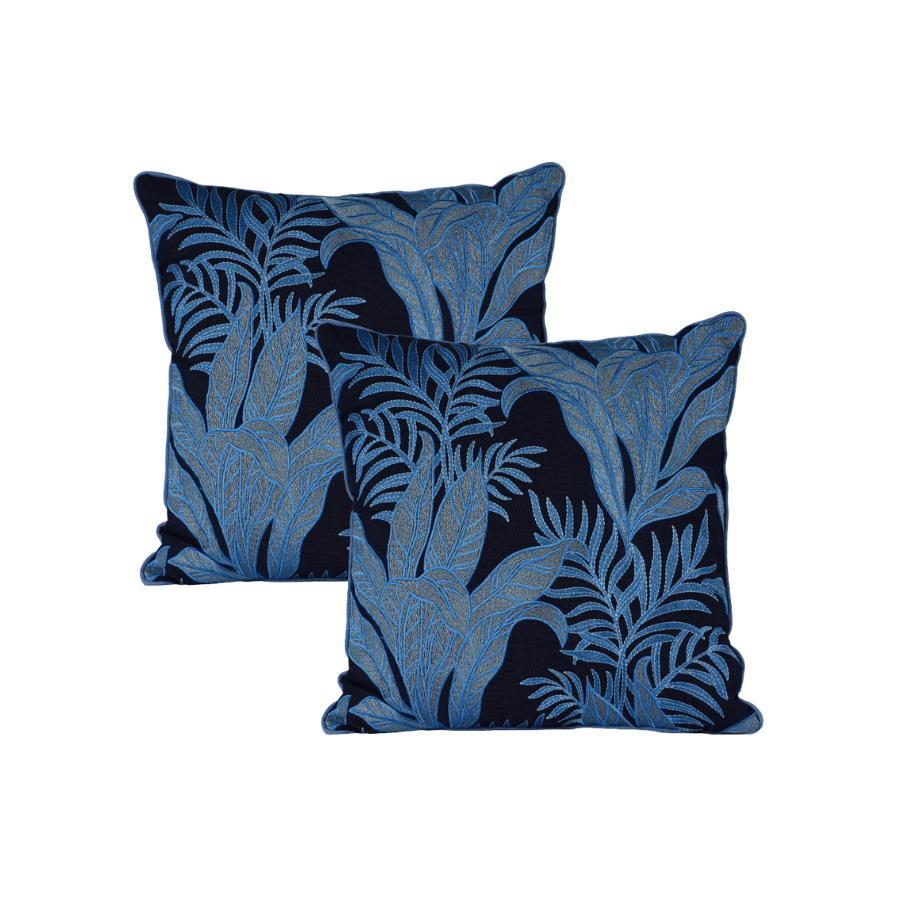 20" Navy Tropical Toss (Set of 2)