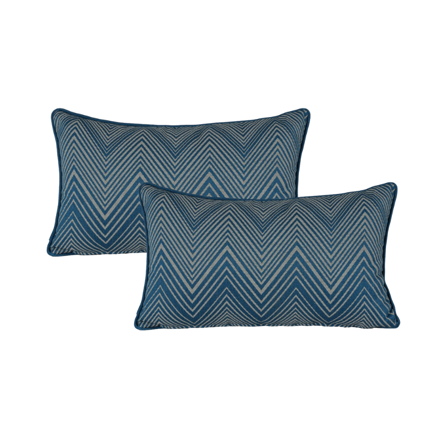 12x20" Ocean Flamestitch Lumbar (Set of 2)