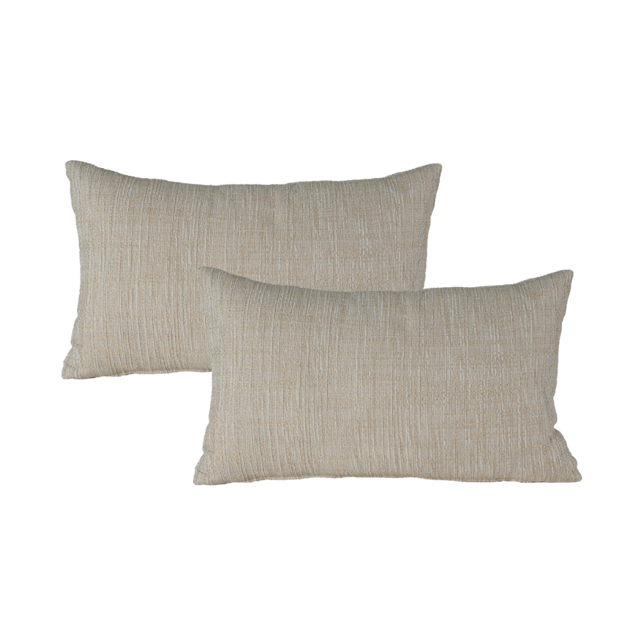 12x20" Pebbled Natural Lumbar (Set of 2)