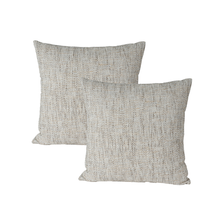 20" Pebbled Taupe Toss (Set of 2)