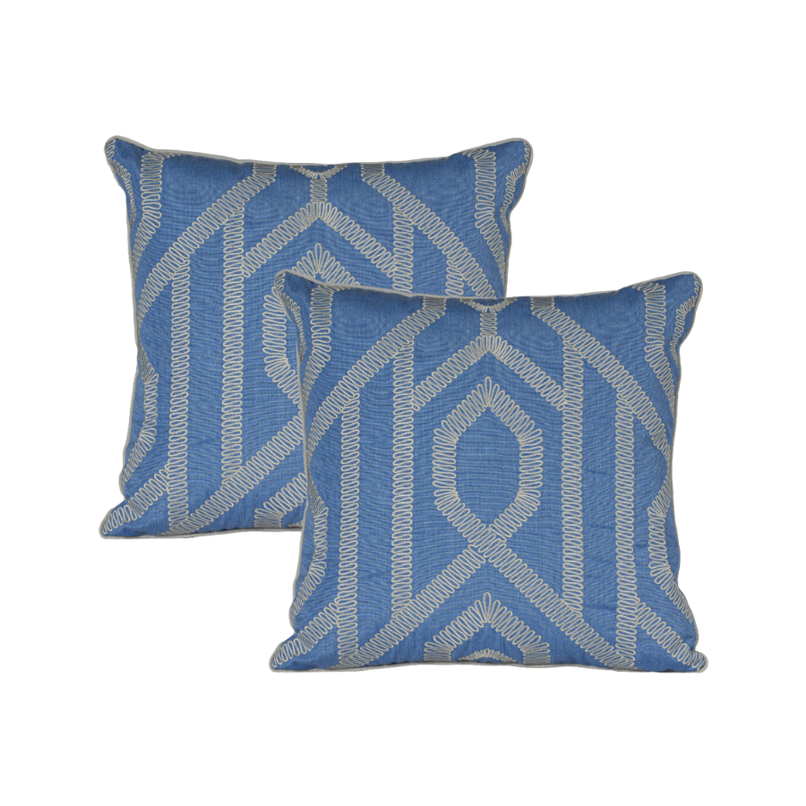 20" Sky Blue Lattice Toss (Set of 2)