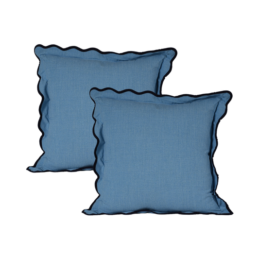 20" Sky Blue Scalloped Toss (Set of 2)