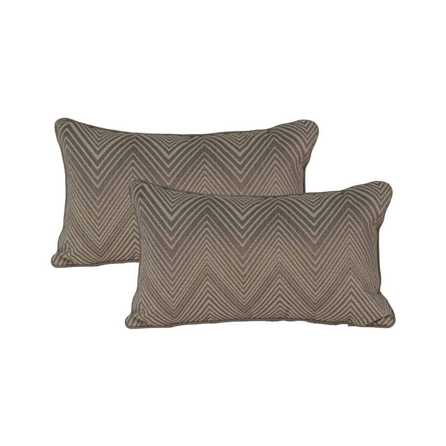 12x20" Taupe Flamestitch Lumbar (Set of 2)